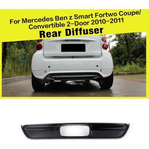 Car-Styling Carbon Fiber Rear Bumper Diffuser Lip for Smart Fortwo 2-Door 2010 - 2011