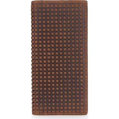 New Mens Genuine Leather Long Wallet For Men Ultra-thin Vintage Credit Card Holder Coin Purses Business Clutch Cowhide