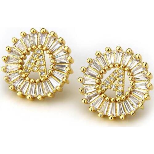 DUOYING Crystal Earring for Women Stud Earrings Vintage Earrings Women Rhinestone Earrings Circle Ear Nail Personalized E11