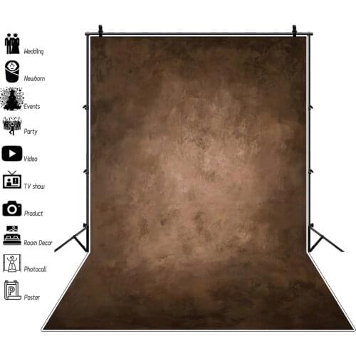 Laeacco Gradient Brown Solid Color Photography Backdrops Vintage Portrait Wedding Backgrounds Bridal Shower Photocall Photophone
