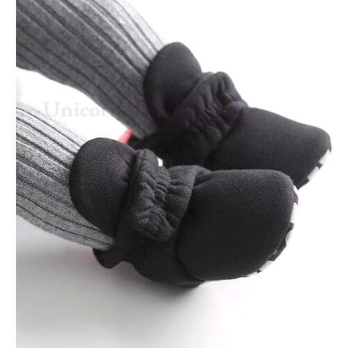 Newborn Cotton Black Booties Girls Baby Prewalkers Shoes Crib Crawl Shoes Moccassins Toddlers Boys First Walker Ankle Booties