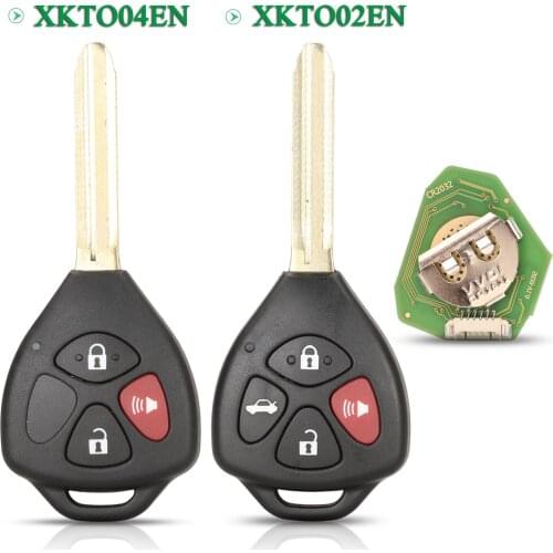 Bilchave 3/4 Buttons XKTO04EN /XKTO02EN Universal VVDI Wire Remote Control Car Key No transpponder Chip For Toyota VVDI2