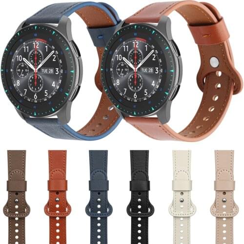 Leather Ring buckl Strap for Samsung Galaxy Watch 3 45mm band for Galaxy Watch 46mm & Gear S3 Classic Belt Bracelet Watchbands