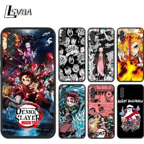 Anime Demon Slayer Cute For Samsung Galaxy A90 A80 A70 S A60 A50S A30 S A40 S A2 A20E A20 S A10S A10 E Black Soft Phone Case