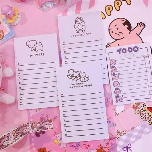 Cute Diary Series Memo Pad Take Notes Write Messages Student School Supplies Stationery