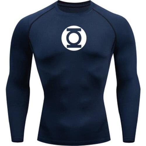 Mens Sports Fitness Tight Long Sleeve Outdoor Running Training T-Shirts Gym Sports Quick-Drying Wicking Breathable Men T Shirts