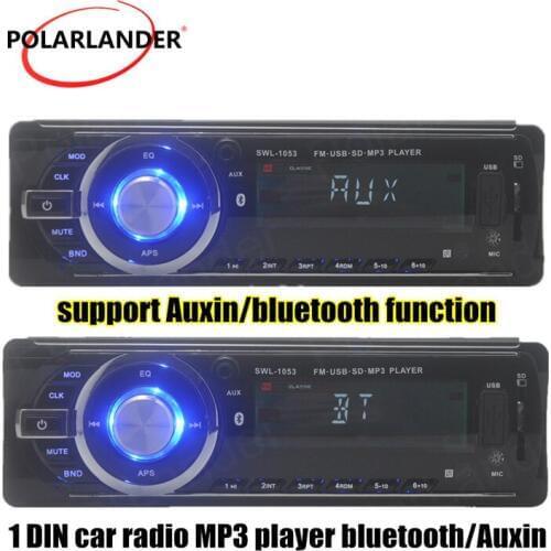 2018 musical new 1 Din Car Radio Mp3 Player Clock Function Support USB/SD/EQ/Bluetooth/FM/Aux in hand-free call hot sale