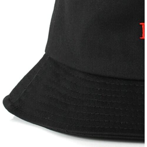 Unisex Harajuku Hip Hop Bucket Hat Earth Letters Embroidery Panama Fisherman Cap 50JB