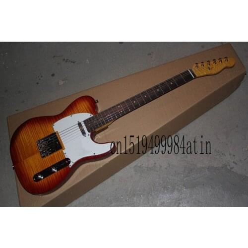 Flame maple neck instrument Custom shop Sandard VOS Sunburst TL Electric Guitar @21