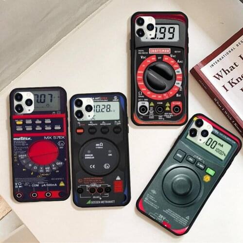 Multimeter tool Phone Case Rubber For iphone 12 11 Pro Max Mini XS Max 8 7 6 6S Plus X 5S SE 2020 XR cover