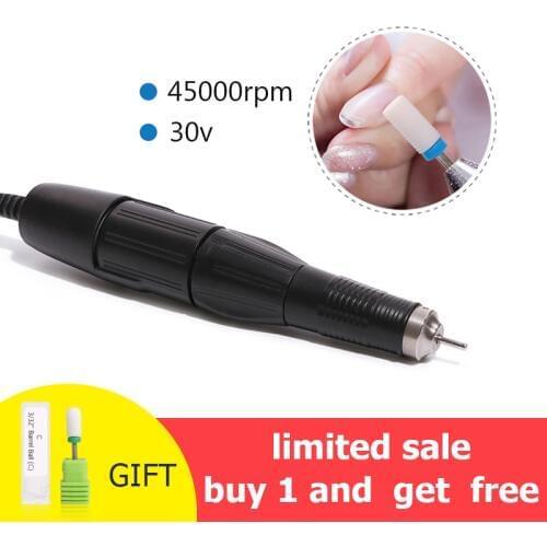 BR Bluerise 45000rpm Handle For Manicure Machine Electric Nail Drill Pen Precision Handpiece Manicure Handle For Milling Cutter