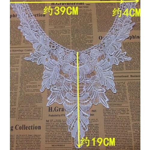 Hot Sale 1 PC 2015 New White Sewing Craft Neckline Lace Collar Applique