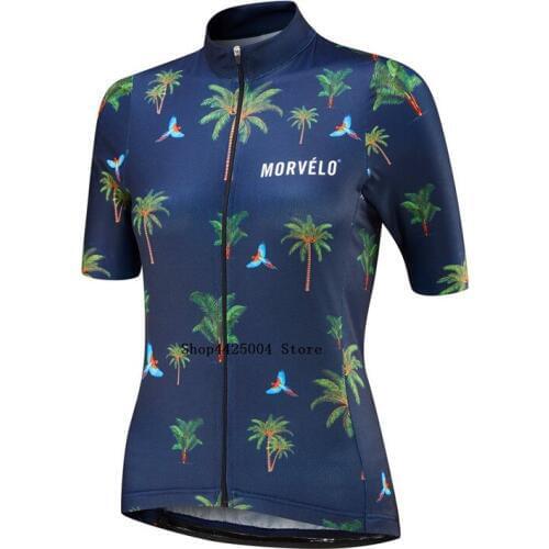 Morvelo 2019 Womens girls Summer Short Sleeve Cycling Jersey Bicycle Road MTB bike Shirt Outdoor Sports Ropa ciclismo Clothing