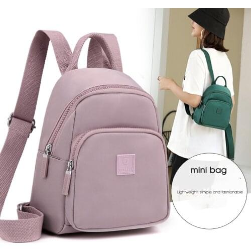 Womens Backpack Female Nylon Shoulder Bags Solid Color Casual Day Shopping Bag for Shopper Hot Sale Outdoor Phone bags