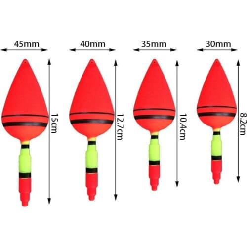 1/4/5pcs/each Set of Fishing Buoy Set Buoy Buoy Buoy Fishing Plug Light Stick Buoy Mixed Size Red Buoy Fishing Hook Accessories