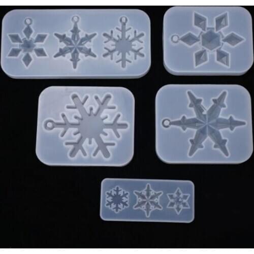 1 Pc or 1 Set Crystal Epoxy Resin Mold Snowflake Pendant Casting Silicone Mould DIY Craft Tool
