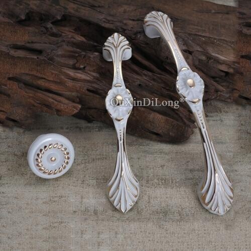 10PCS Elegant Luxury European Solid Brass Kitchen Cabinet Door Handles Cupboard Wardrobe Drawer Wine Cabinet Pulls Handles&Knobs