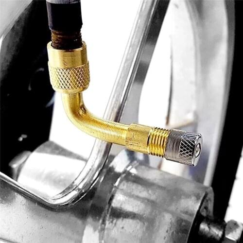 45/90/135 Degree Angle Adaptor Car Motorcycle Tire Brass Valve Rod Inflatable Nozzle Auto Metal Lengthened Inflatable Tube