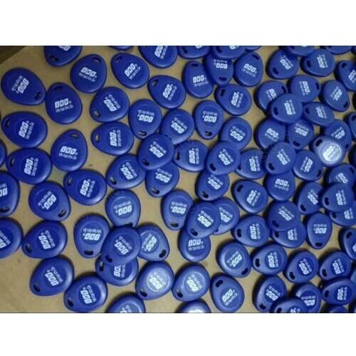 500Pcs/lot 125Khz TK4100/EM4100 Key ID RFID one color printed Keyfobs nfc keychain for Access Control
