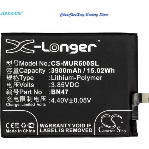 Cameron Sino 3900mAh Battery BN47 for Xiaomi M1805D1SC, M1805D1SE, M1805D1SG, M1805D1ST, Mi A2 Lite, Redmi 6 Pro, Sakura