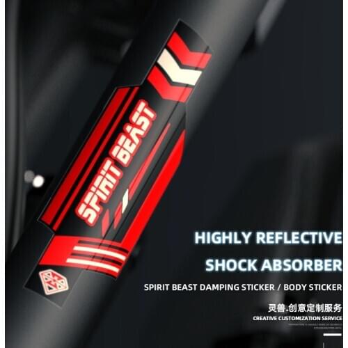 Shock Absorber Stickers Modified Electric Motorcycle Universal Front Fork Stickers Scooter Shock Absorber Reflective Stickers