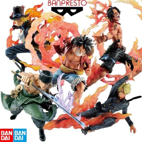 Bandai Original Glasses Factory One Piece Ichiban Appreciation of Craftsmans Genealogy Luffy Sauron Sanji Asssabo Figure Toys