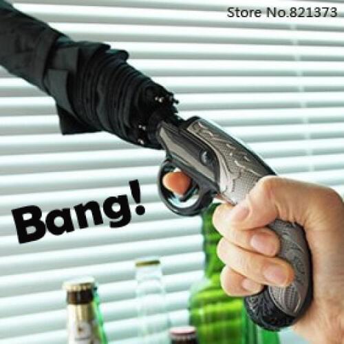 Free shipping the weapon automatic short gun umbrella, novelty households black knife folding creative parasols kids crafts gift