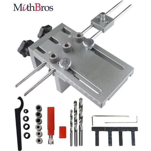 Woodworking Puncher Locator Wood Doweling Jig Adjustable Drilling Guide Locator DIY Furniture Hole Drilling Guide Positioner