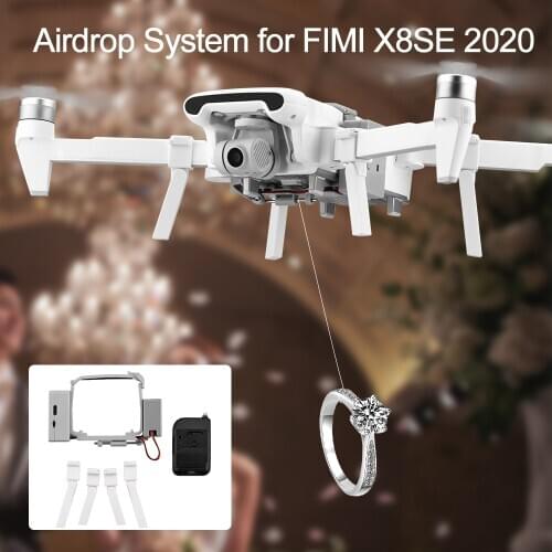 For FIMI X8SE 2020 Drone Airdrop System Wedding Proposal Delivery Device Dispenser Thrower Air Dropping Transport Gift Accessory