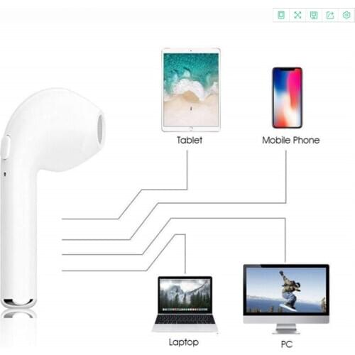 I7S TWS Twins Blue tooth In-Ear Sport Earphone With 2 True Wireless Stereo Earbuds & Charging Box