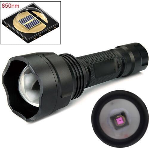 UF-1505 Infrared Red IR 850nm Zoomable 1-Mode IR Flashlight Oslon SFH 4716S Black Series 850nm 1 Mode Night Vision (1 x 18650)