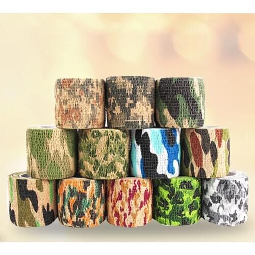 Camo Guise Tape Outdoor CS Mask Sports Ankle Bracers Protection Finger Camouflage Self-Adhesive Bandage Flex Elastic Non-Woven