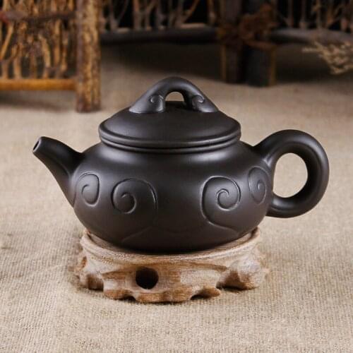Ceramic Kettle Kungfu Flower Teapot High Capacity Yixing Half Hand Pot Purple Sand Tea Pot Large Original Ore Mud Teapot