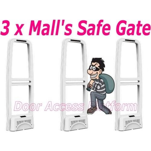 Triple Gate kit Security item Acoustomagnetic Malls Safe Gate LED Light+110dBs LoudSpeaker TheftProof Alarm control,Anti-Theft