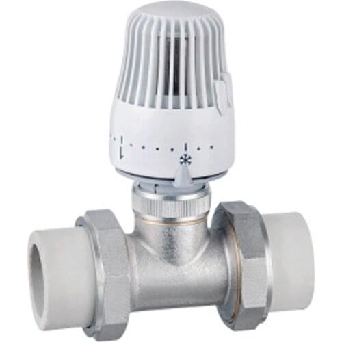 3/4" 1" Brass PPR Thermostatic Radiator Valve Straight Type Automatic Temperature Control Valve Underfloor Heating System