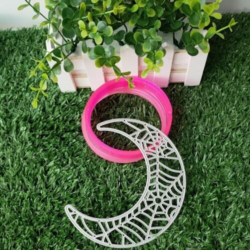 Moon Halloween Spider Web Moon Decoration Metal cutting Dies clipbook Paper knife stamping Die New style