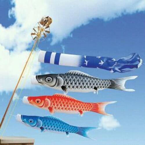 MagiDeal 40cm Japanese Windsock Carp Flag Koi Nobori Sailfish Fish Wind Streamer Pink hot sale