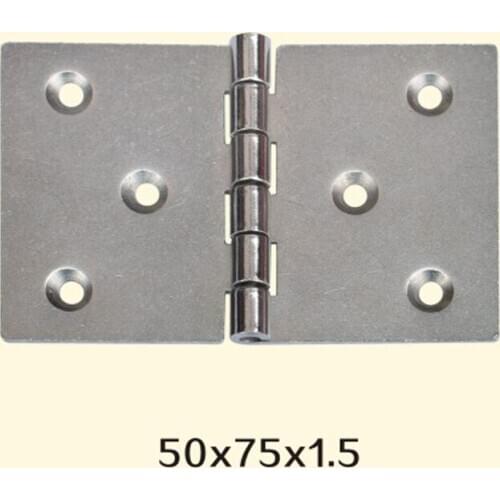 Freeshipping 50*75*1.5mm Iron Metal Hinge Sewing Machine Folding Table Furniture Flip Tray Hinges Big Door Hinges