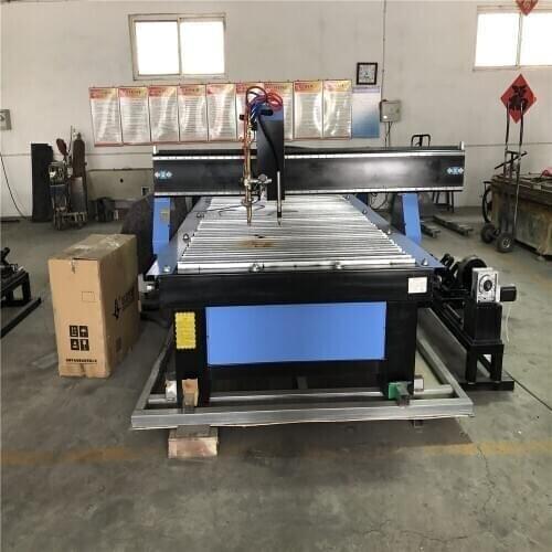 Mini 1212 plasma cutting machine with drilling head/ cnc plasma cutter table for sale/ flame plasma machine cnc cutter