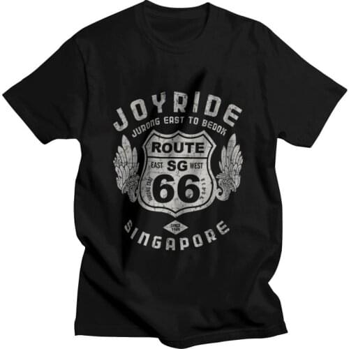 Retro Grunge Historic Route 66 T-Shirts Men Novelty T Shirt Short Sleeve Mother Road America Highway Tshirts 100% Cotton Tee Top