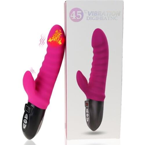 Heating Rabbit Vibrator for Woman G Spot Vagina Clitoris Stimulator Masturbator Dildo Vibrator Adult Couple Sex Toys for Woman