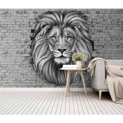 CJSIR Custom Photo Murals Wallpapers for Living Room Bedroom Wallpaper Mural Lion Animal Wall Paper Home Decoration Decors