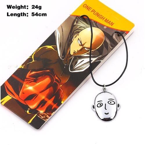 ONE PUNCH MAN Necklace Keychain Saitama Toys Figurine Figure Pendant Doll Alloy Key chains