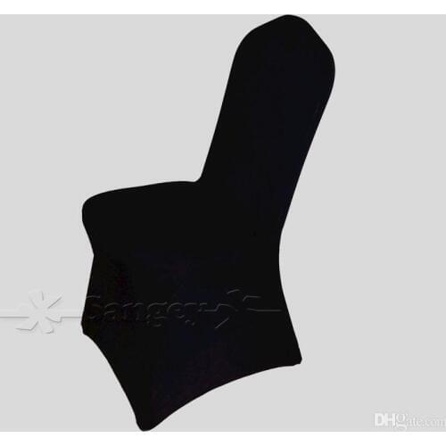 Wholesale 100pcs High Quality Black Polyester Spandex Wedding Chair Covers for Weddings Banquet Hotel Decoration Supplies