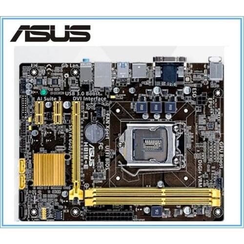 Original motherboard for asus H81M-E LGA 1150 DDR3i3 i5 i7 22nm cpu usb2for asus0 usb3for asus0 16GB H81 Desktop Motherboard