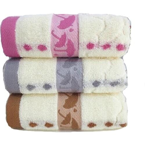 Free Shipping 3pcs/lot 100% Cotton Universal Luxury Soft Towels 34X75 cm 3 colors Cotton umbrella print Face Towel Bath Towel