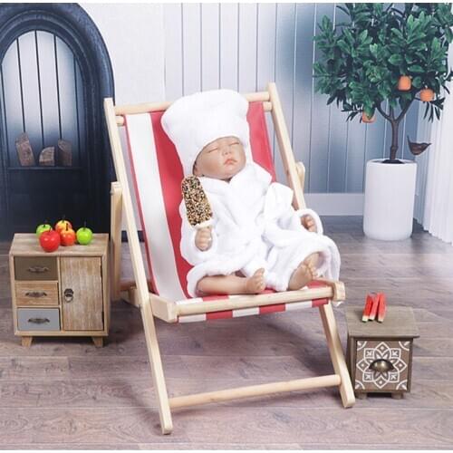 Newborn Beach Theme Photography Props Infant Photo Shoot Bathrobe Wood Chair for Tiny Baby Boy Girl fotografia Shoot Bed Props
