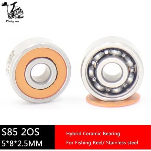 2Pcs Fishing Reel Bearings SMR85 2RS CB ABEC7 5*8*2.5 mm Stainless Steel Hybrid Ceramic Ball Bearing SMR85-2OS CB SMR85RS