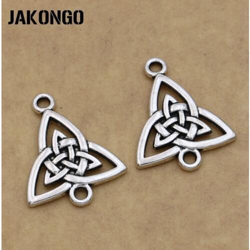 JAKONGO Antique Silver Plated China Knot Connector for Jewelry Making Bracelet Accessories Jewelry Findings DIY 10pcs/lot