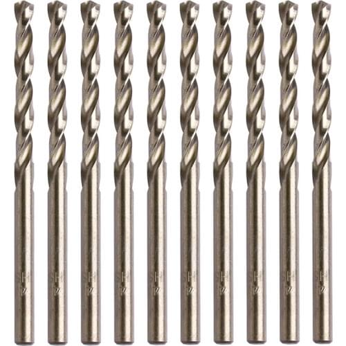 10Pcs 4.5mm M35 Round Shank HSS-Co Cobalt Twist Drill Spiral Drill Bit K0AB